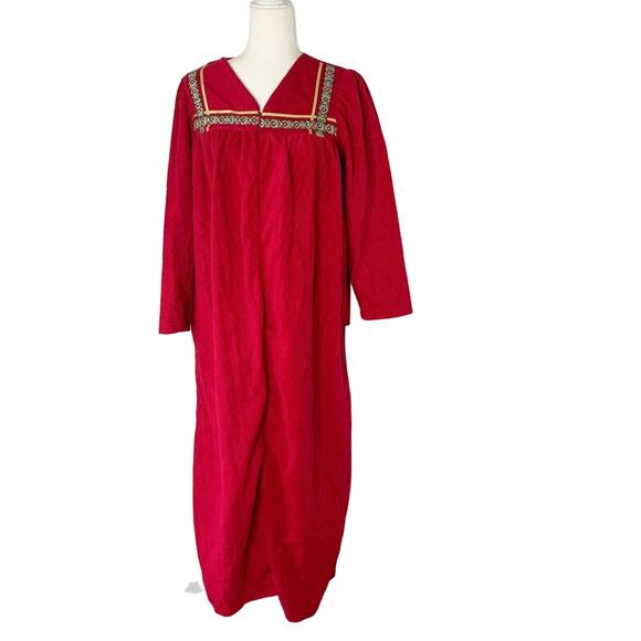VINTAGE Herbcraft II House Robe Grandmacore Pink Long Sleeve Zip USA S - Picture 1 of 9